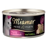 Ekonomipack: Miamor Fine Filets Naturelle 24 x 80 g - Tonfisk & krabbkött