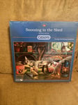 Gibsons Snoozing in the Shed Cat 1000 Piece Jigsaw Puzzle