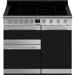 Smeg Symphony SY103I 100cm Electric Range Cooker with Induction Hob - Stainless Steel - A/B Rated