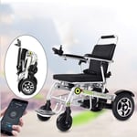 Home Accessories Elderly Disabled Electric Wheelchair Lightweight Automatic Stack Smart Phone Control Walking Folding Outdoor Travel Wheelchair Manual Electric Polymer Ion Large Capacity Battery (2