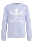 Adidas Originals Junior Trefoil Crew Sweatshirt - Purple
