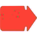 Textkartong pil röd 230x165mm, 25/fp