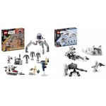 LEGO Star Wars Clone Trooper & Battle Droid Battle Pack Building Toys for Kids & Star Wars Snowtrooper Battle Pack 75320 Toy Building Kit for Kids Aged 6 and Up