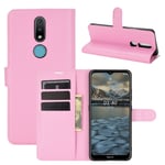 Nokia 2.4 - Läderfodral / plånboksfodral Pink
