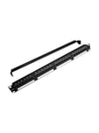 Gembird NPP-C524CM-001 - patch panel with cable management - 1U - 19"