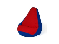 Sako taske pæreformet puf mørkeblå-rød L 105 x 80 cm