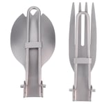 Portable Folding Titanium Spork Fork Outdoor Camping Cutlery