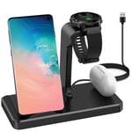 Aimtel Charger Stand Compatible with Garmin Venu Sq/Forerunner 745/Vivoactive 3/3 Music/4/Fenix 7S 42mm/7 47mm/7x 51mm/5/6/6S/6X/Epix Gen 2 Charger 3 in 1 Wireless Charger Station Type C Headphone