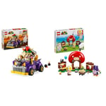 LEGO Super Mario Bowser’s Muscle Car Expansion Set, Collectible Race Kart Toy & Super Mario Nabbit at Toad’s Shop Expansion Set, Collectible Toy for 6 Plus Year Old Boys, Girls & Kids