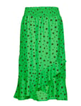Kaffe Kafanny Skirt Knälång Kjol Grön [Color: IRISH GREEN / BLACK DEEP ][Sex: Women ][Sizes: 36 ]