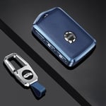 Passar Volvo Smart Car Nyckelhölje (Blå), Skyddande Hölje med Nyckelring
