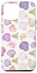 iPhone 15 Plus Pink Purple Shells Trendy Coastal Seashell Starfish Ocean Case