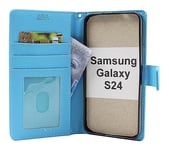 New Standcase Wallet Samsung Galaxy S24 5G (SM-S921B/DS) (Ljusblå)