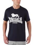 Lonsdale Men's Logo T-Shirt, Blue (blau), X-Large (Manufacturer size: X-Large)