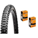 Maxxis Minion DHR2 DL Folding Dual Compound Exo/tr Tyre - Black, 26 x 2.30-Inch & Continental Unisex's MTB Tube 26" Inner, Black, [47-559->62-559] Pack of 2