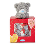 Me to You Tatty Teddy with 'In Love' Mug in a Gift Box - Official Collection,Blue,gold,grey,red