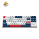 ZIYOU LANG K87 87-key RGB Bluetooth / Wireless / Wired Three Mode Game Keyboard, Cable Length: 1.5m, Style: Banana Shaft (Yacht Blue)