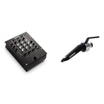 Numark M4-3-Channel Scratch DJ Mixer, Rack Mountable with 3-Band EQ & Reloop Concorde Black - Spherical pickup system with robust construction for turntables (black)