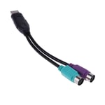 Câble USB vers PS2 USB mâle vers PS/2 PS2 femelle adaptateur convertisseur câble d'extension pour clavier souris pistolet de numérisation PS2 vers USB câble