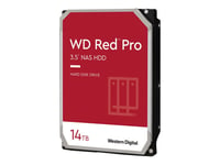 WD Red Pro WD141KFGX - Disque dur - 14 To - interne - 3.5" - SATA 6Gb/s - 7200 tours/min - mémoire tampon : 512 Mo