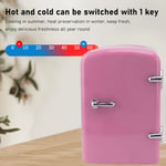 (Pink UK Plug)Mini Fridge 4L Portable Cooler Warmer Personal Refrigerator
