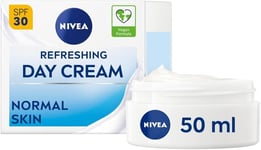 NIVEA Refreshing Day Cream for Women 24 Hour Moisture Vitamin E and SPF 30