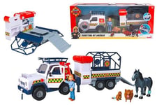 Simba 109252624 - Fireman Sam Animal Rescue with Trailer - New