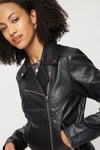 Dorothy Perkins Tall Black Faux Leather Biker Jacket black Female