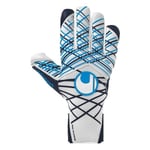 Uhlsport Målvaktshandske Absolutgrip Tight HN - Vit/Svart/Blå, storlek 6