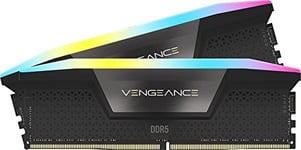 CORSAIR VENGEANCE RGB DDR5 RAM 32Go (2x16Go) 5600MHz CL36 Intel XMP Compatible iCUE Mémoire d'Ordinateur - Noir (CMH32GX5M2B5600C36K)