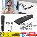 Silvercrest Cordless Hair & Beard Trimmer 3 Adjustable Comb Attachments 1mm-33mm