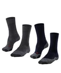 FALKE Women's TK2 Explore 2-Pack W SO Wool Thick Anti-Blister 2 Pairs Hiking Socks, Multicolor (Sortiment 0010), 2.5-3.5