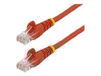 Startech.Com Cat5e Patchkabel Med Hakfria Rj45-Kontakter – 1 M, Röd - Patch-Kabel - Rj-45 (Hane) Till Rj-45 (Hane) - 1 M - Utp - Cat 5E - Stigare, Hakfri - Röd