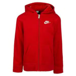 NIKE Kids Club Fleece Full Zip Sweatshirt 24 Months-3 Years, U10 - University Red, 2-3 Years