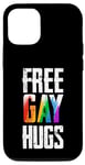 iPhone 14 Pro Gay Pride LGBTQ Rainbow Free Gay Hugs Case