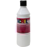 Akrylfärg, vit, 500 ml/ 1 flaska