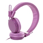 B Blesiya EP05 Foldable on Ear Headphones Wired with Microphone Headphones Corded Headset 3.5mm for Computer, Laptop and Cell Phone - Purple