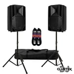 2 x RCF Art 710A Mk5 Active Speaker 1400W each DJ Club + FREE Stands Bag Leads