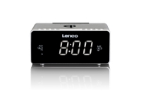 Lenco CR-550, Klockradio, FM, LED, 3,05 cm (1.2), Vit, Silver