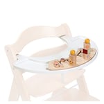 hauck Plateau avec Jeu de Tri Alpha Play Sorting Set, Jouet en Bois pour Chaise Haute Alpha+, Combinable avec autres Jeux, Certifié FSC®, Girafe Blanc