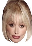 FoxyPrinting Dolly Parton Celebrity Cardboard Party Face Mask Fancy Dress