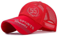Baseball cap Men's summer mesh hat sun hat outdoor sports breathable bone men men women casual red