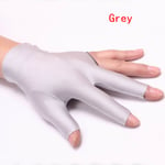 Snooker Billiard Gloves Three Finger Left Hand Open Grey