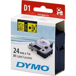 DYMO Dymo D1 Märktejp Standard 24mm, Svart På Gult, 7m Rulle