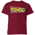 Back To The Future Classic Logo Kids' T-Shirt - Burgundy - 3-4 Years - Burgundy