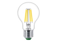 Philips - Led-Glödlampa Med Filament - Form: A60 - Klar Finish - E27 - 2.3 W (Motsvarande 40 W) - Klass A - Svalt Vitt Ljus - 4000 K