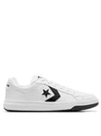 Converse Mens Pro Blaze V2 Seasonal Color Synthetic Leather Ox Trainers - White/Black, White/Black, Size 6, Men