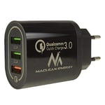 Maclean MCE479 Chargeur Secteur USB Universel QC 3.0 3xUSB