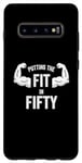Coque pour Galaxy S10+ Fun Putting the Fit in Fifty 50th Birthday 1974 Workout Desi