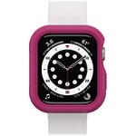Otterbox Bumper All Day pour Apple Watch Series SE 2e gen/SE 1e gen/6/5/4 44mm, Antichoc, anti-chute, élégant étui de protection pour Apple Watch, protège l'écran et les bords, Rose Foncé